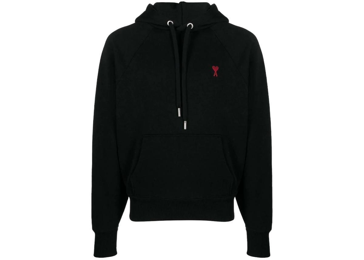 Ami Paris Ami De Coeur Small Logo Hoodie Black
