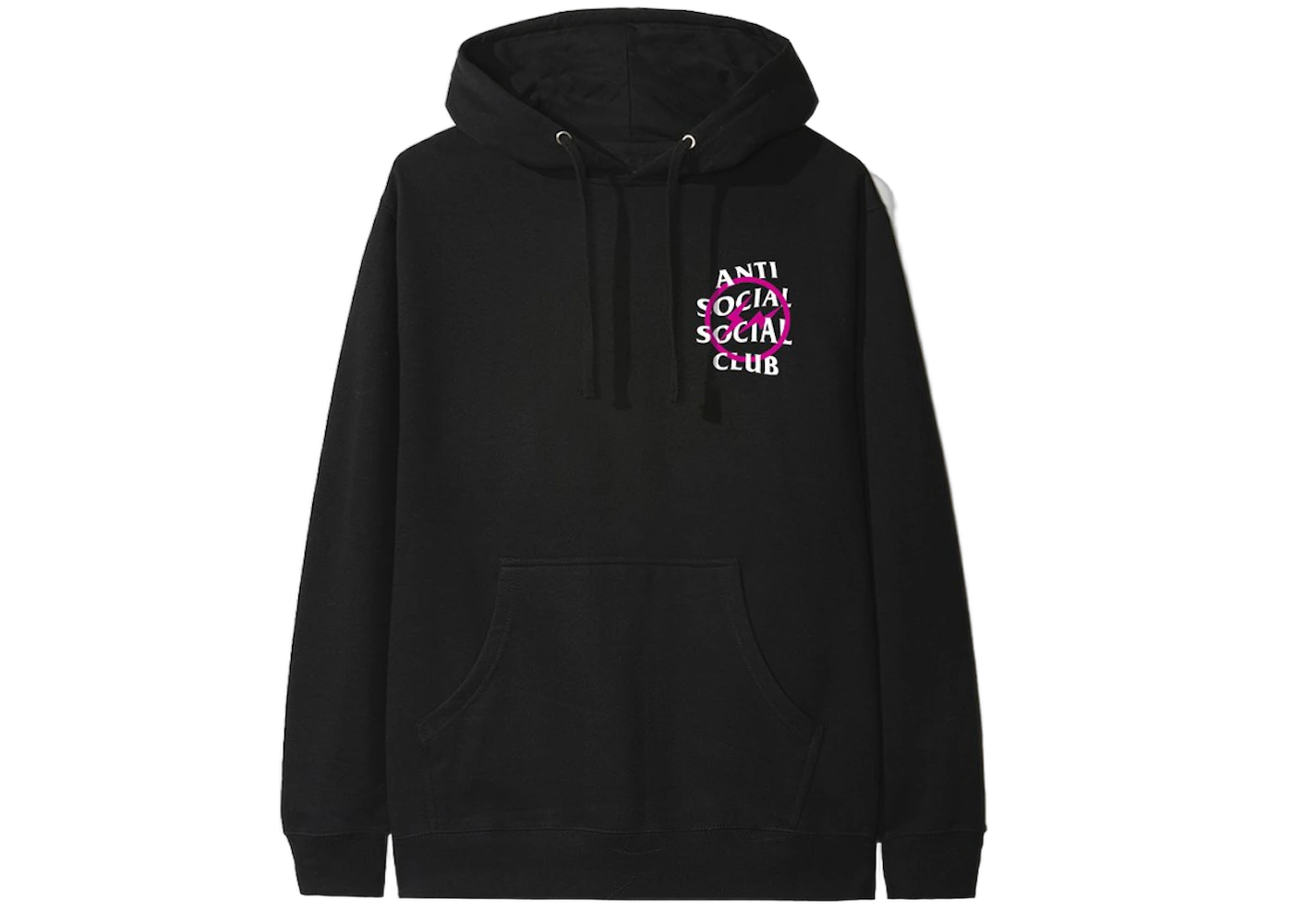 Anti Social Social Club x Fragment Pink Bolt Hoodie (FW19) Black