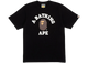 BAPE College T-Shirt Black