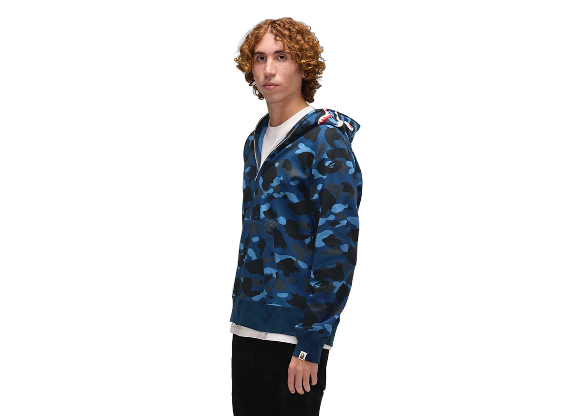 BAPE Color Camo Shark Full Zip Hoodie Blue