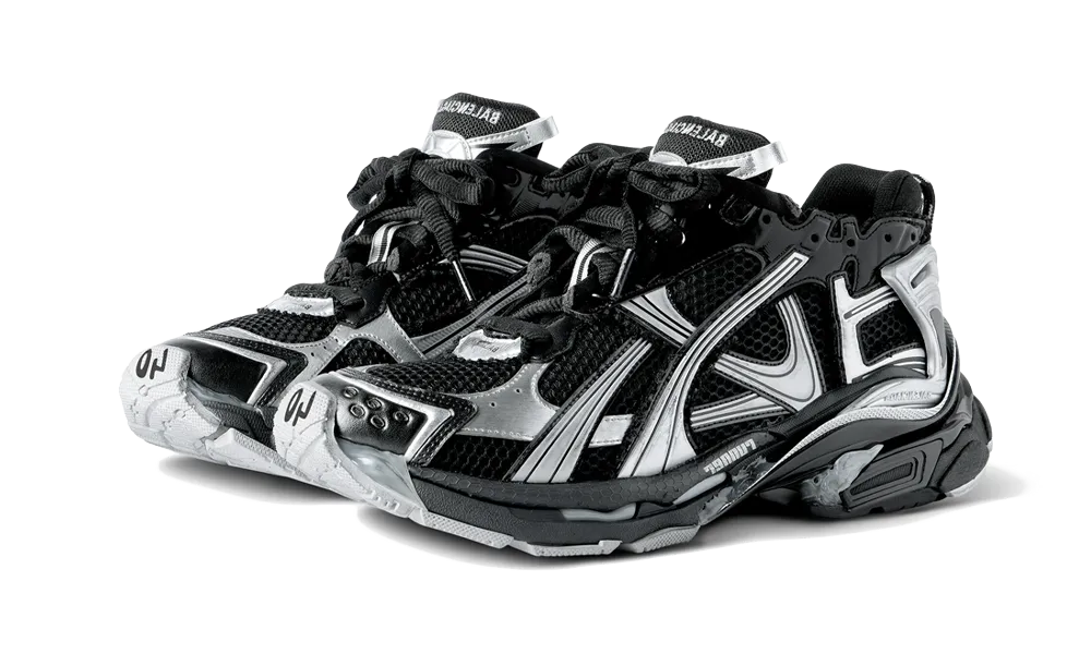 Balenciaga Runner Womens Black Silver