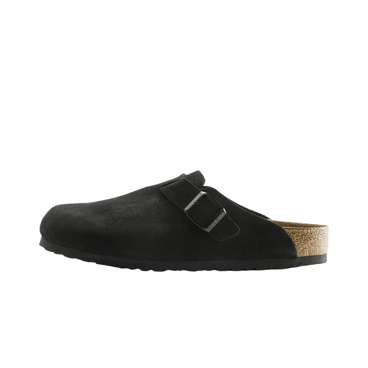 Birkenstock Boston Soft Footbed Suede Black