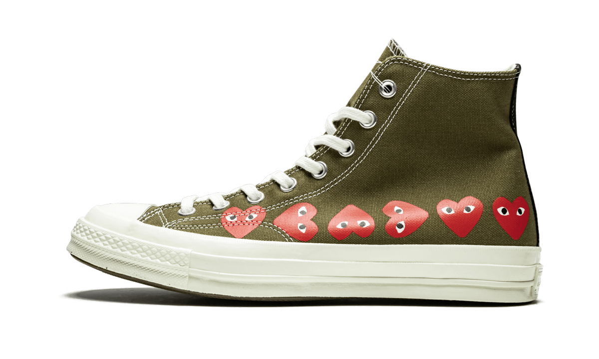 Converse Chuck Taylor All Star 70 Hi Comme des Garcons PLAY Multi-Heart Green