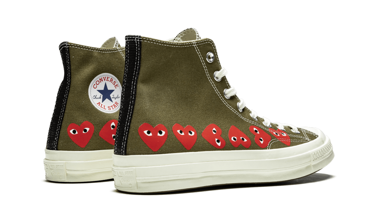 Converse Chuck Taylor All Star 70 Hi Comme des Garcons PLAY Multi-Heart Green