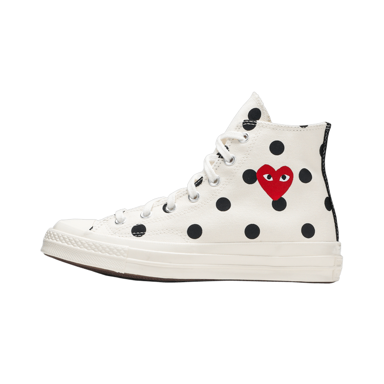 Converse Chuck Taylor All Star 70 Hi Comme des Garcons PLAY Polka Dot White, White/Black-Red (157251C)