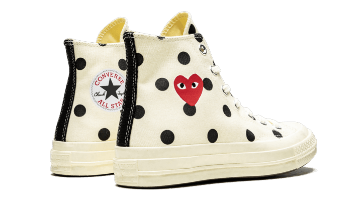 Converse Chuck Taylor All Star 70 Hi Comme des Garcons PLAY Polka Dot White, White/Black-Red (157251C)