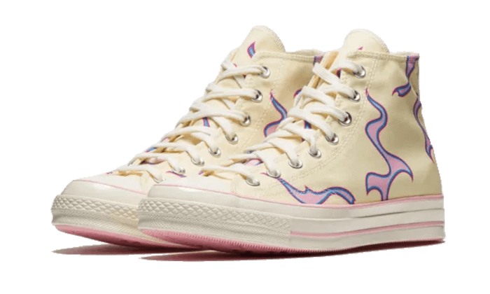 Converse Chuck Taylor All Star 70 Hi Golf le Fleur Yellow Flame, Egret/Egret/Pink (172398C)