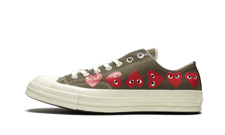 Converse Chuck Taylor All Star 70 Ox Comme des Garcons Multi Heart Green, Green (162976C)