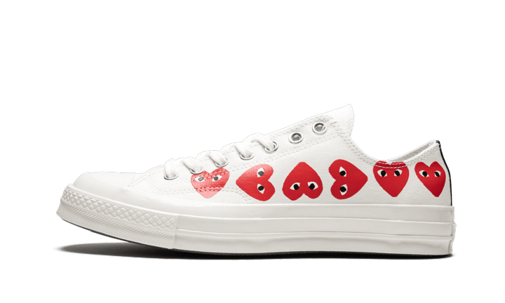 Converse Chuck Taylor All Star 70 Ox Comme des Garcons PLAY Multi-Heart White, White/Red/Egret (162975C)