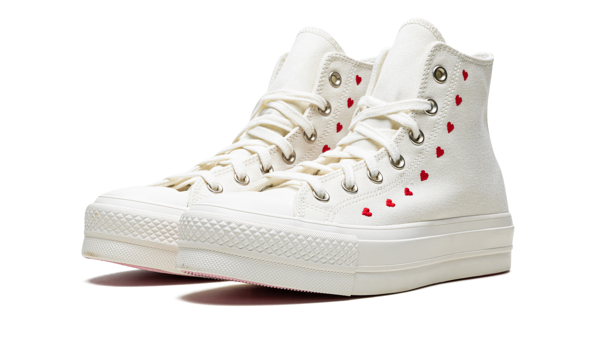 Converse Chuck Taylor All Star Lift Hi White Red
