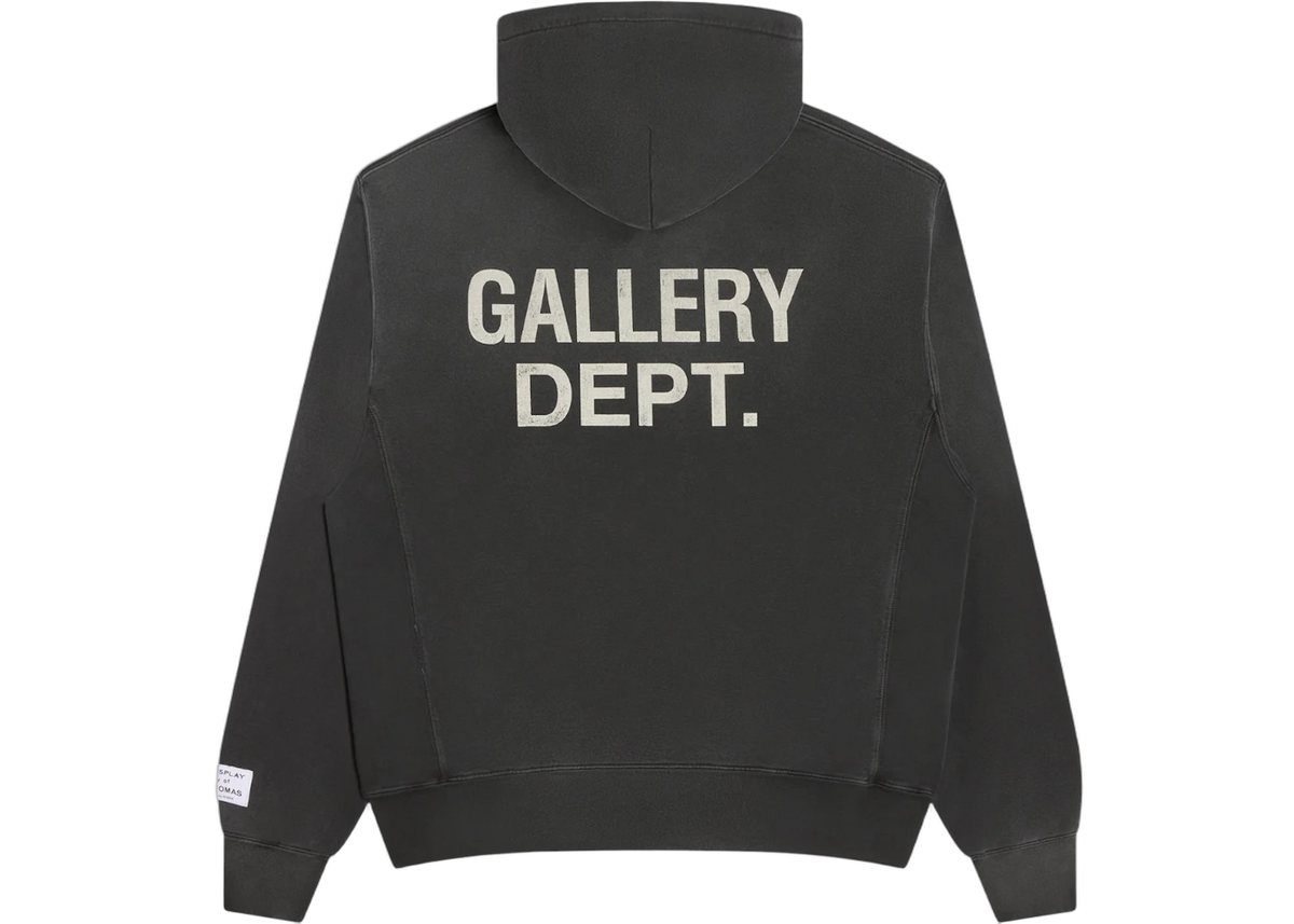 Gallery Dept. Paint Logo Hoodie Vintage Black