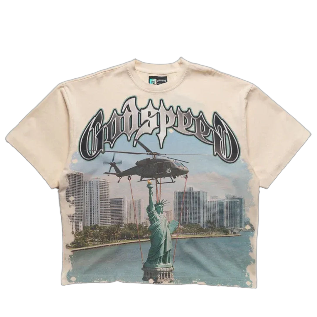 Godspeed JFK To MIA T-Shirt White