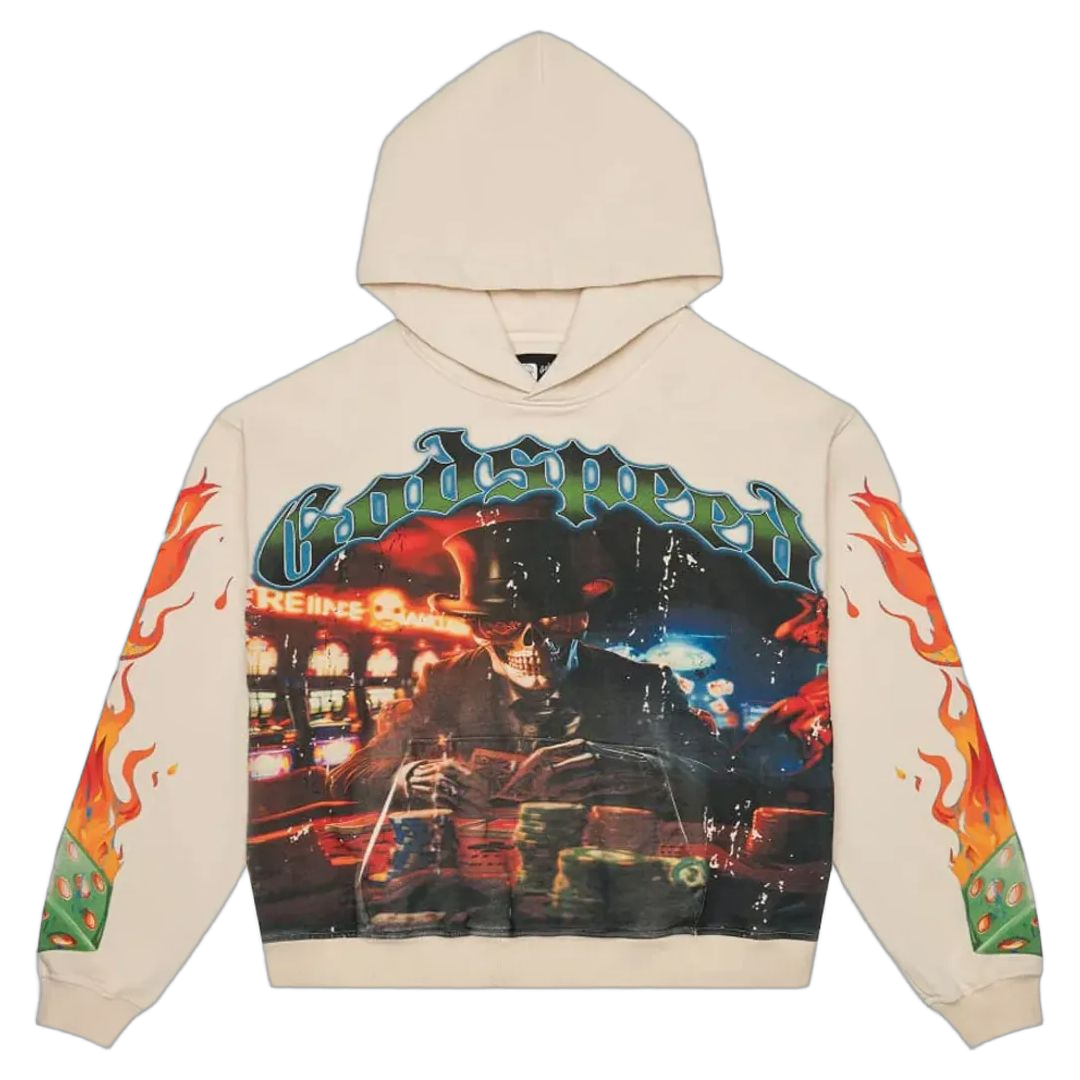 Godspeed Lifes A Gamble Hoodie Bone