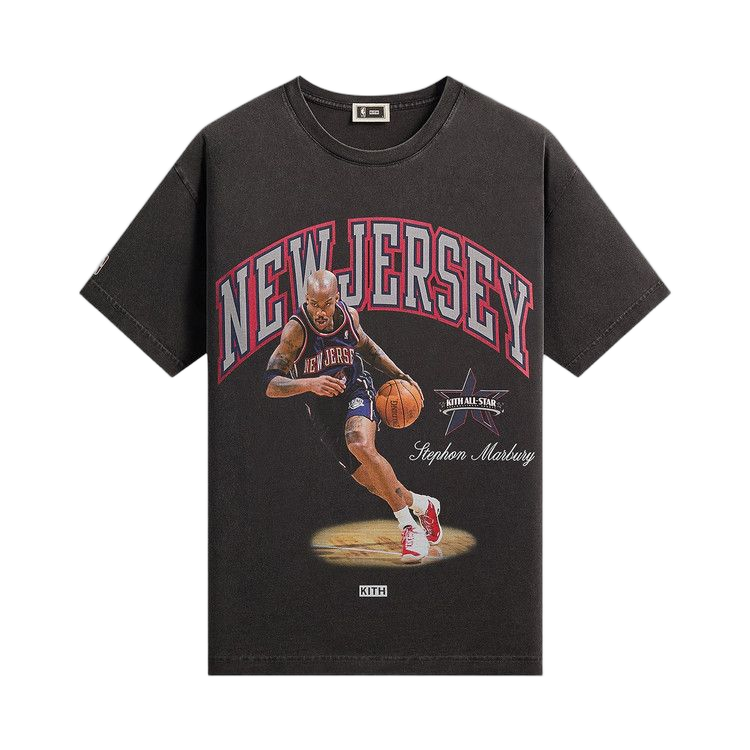 Kith For NBA All-Star New Jersey Nets Stephon Marbury Vintage Tee Black