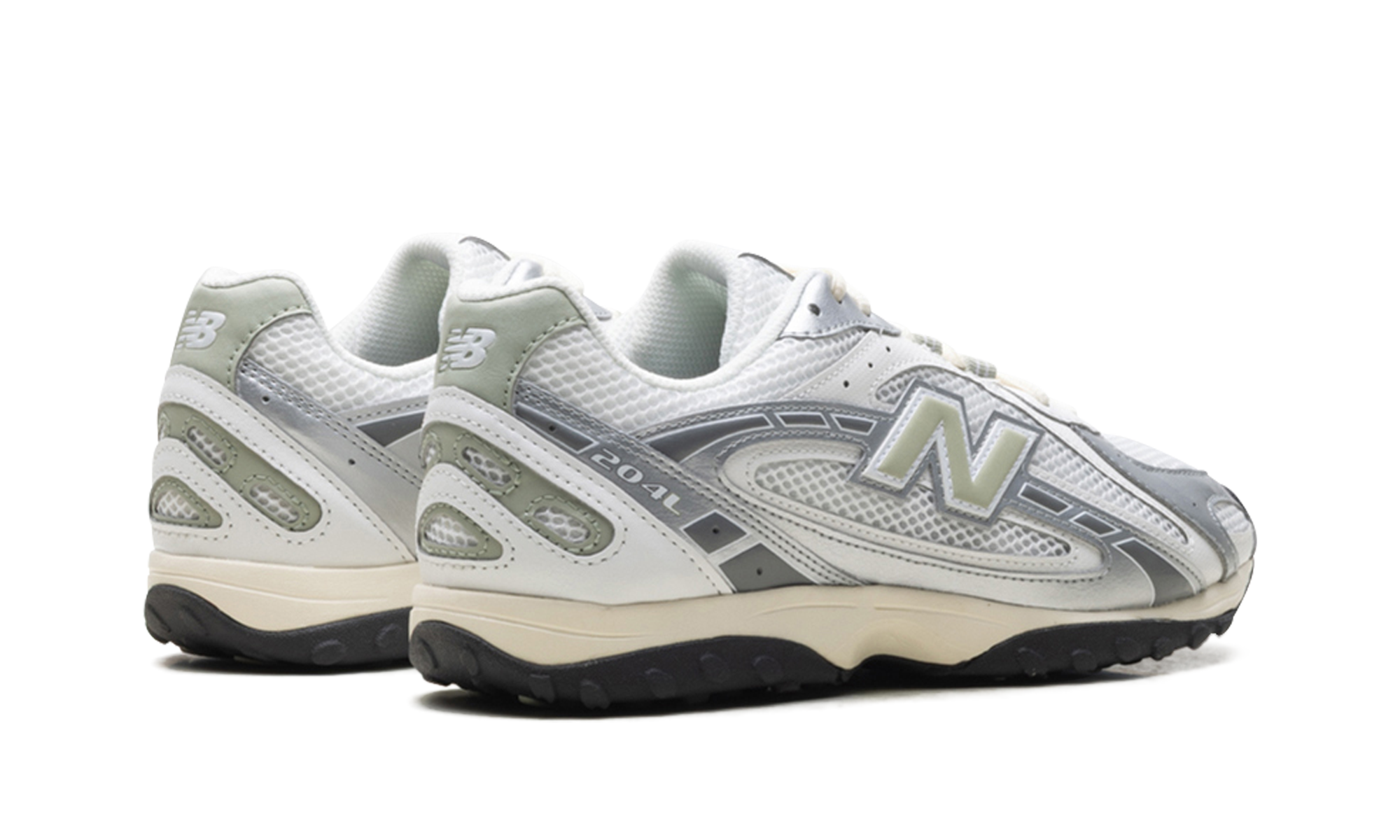 New Balance 204L Silver Metallic Sage Green