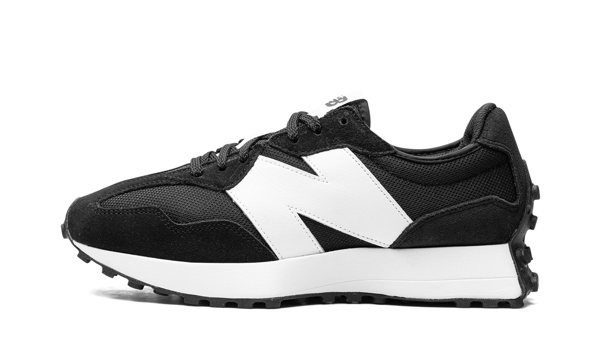New Balance 327 Black White N Logo