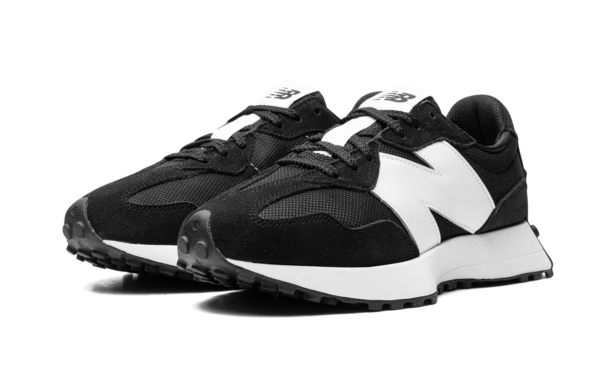 New Balance 327 Black White N Logo