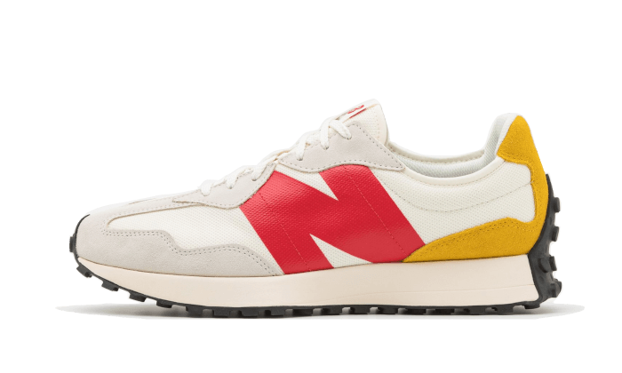 New Balance 327 Cream Red Yellow