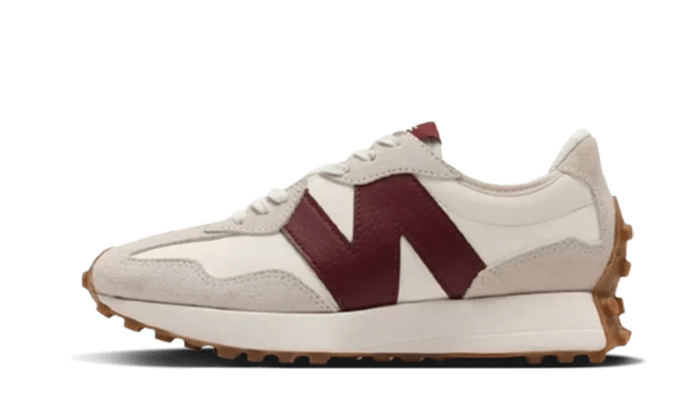 New Balance 327 Moonbeam Classic Burgundy, White/Red/Grey (WS327KA)