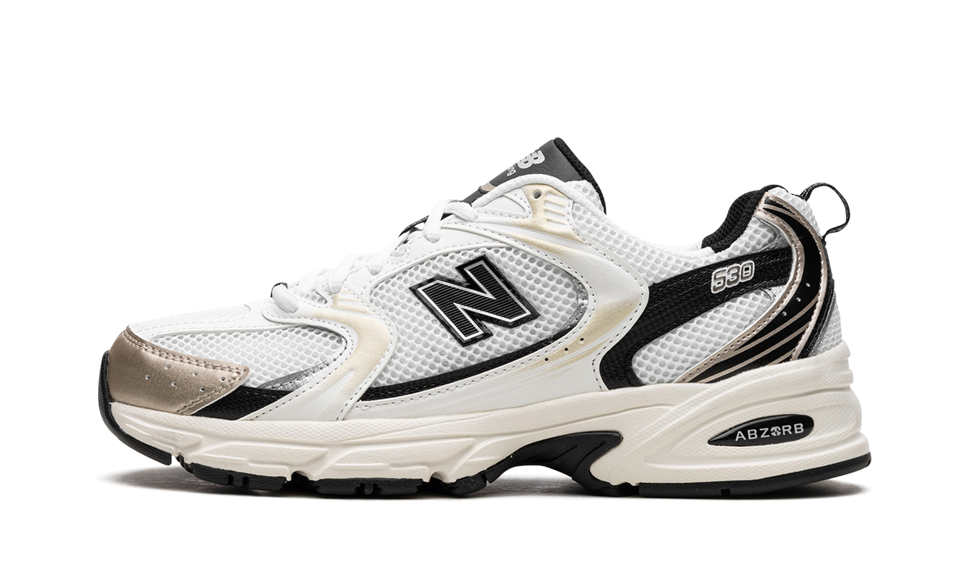 New Balance 530 White Light Gold Metallic