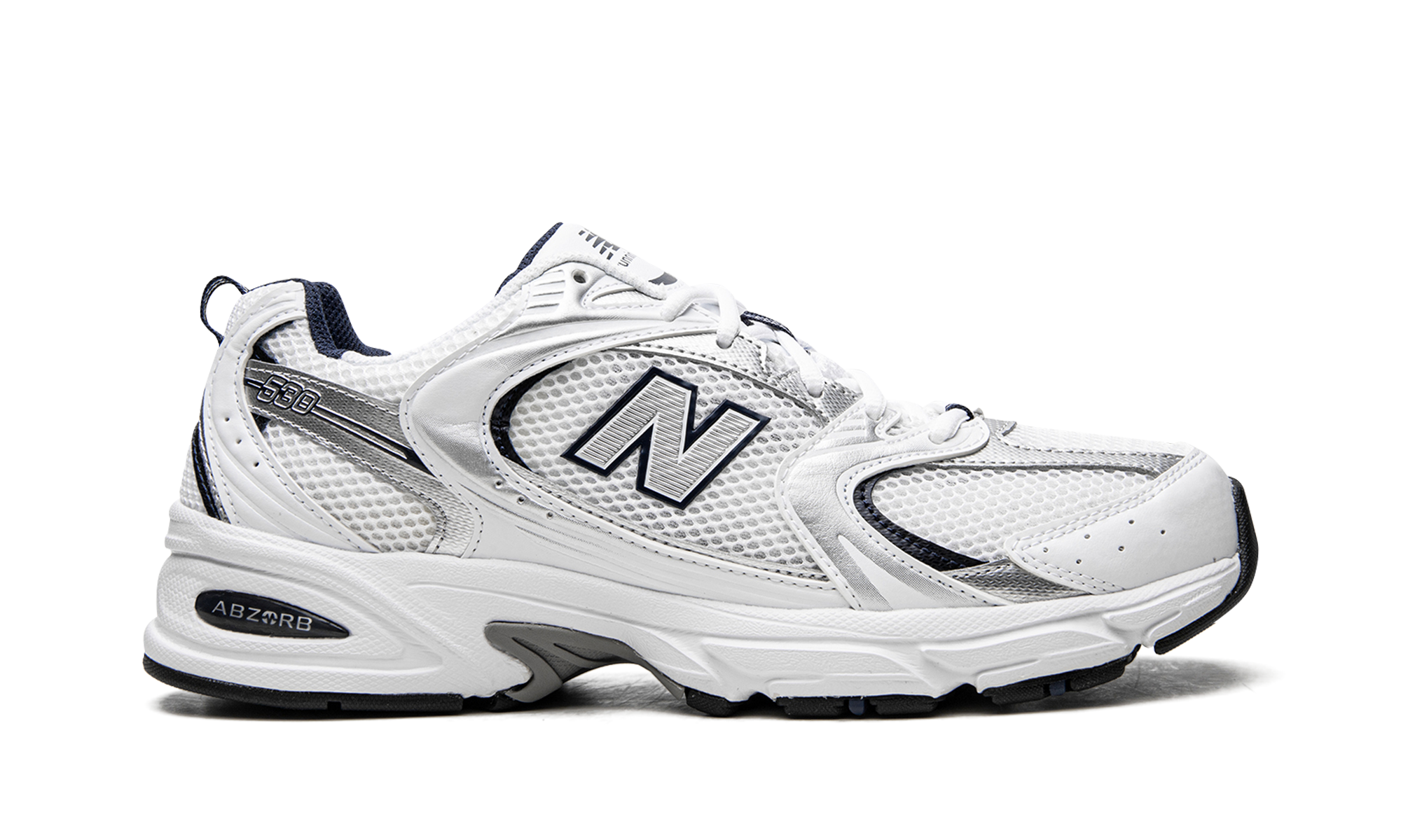 New Balance 530 White Silver Navy