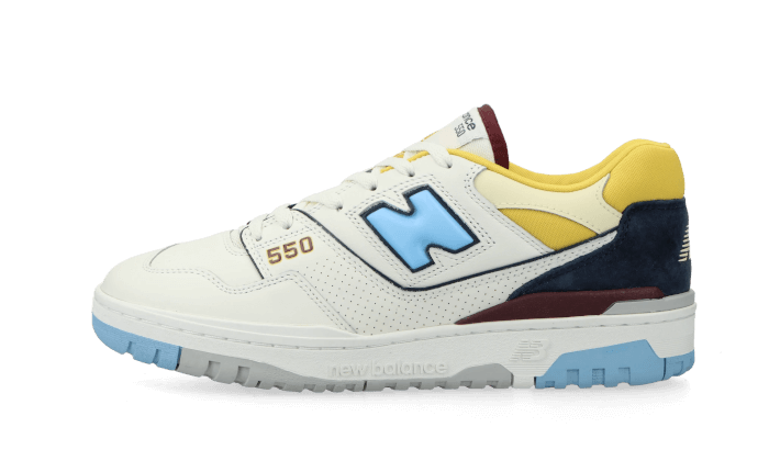 New Balance 550 Marquette, White/University Blue/Yellow (BB550NCF)