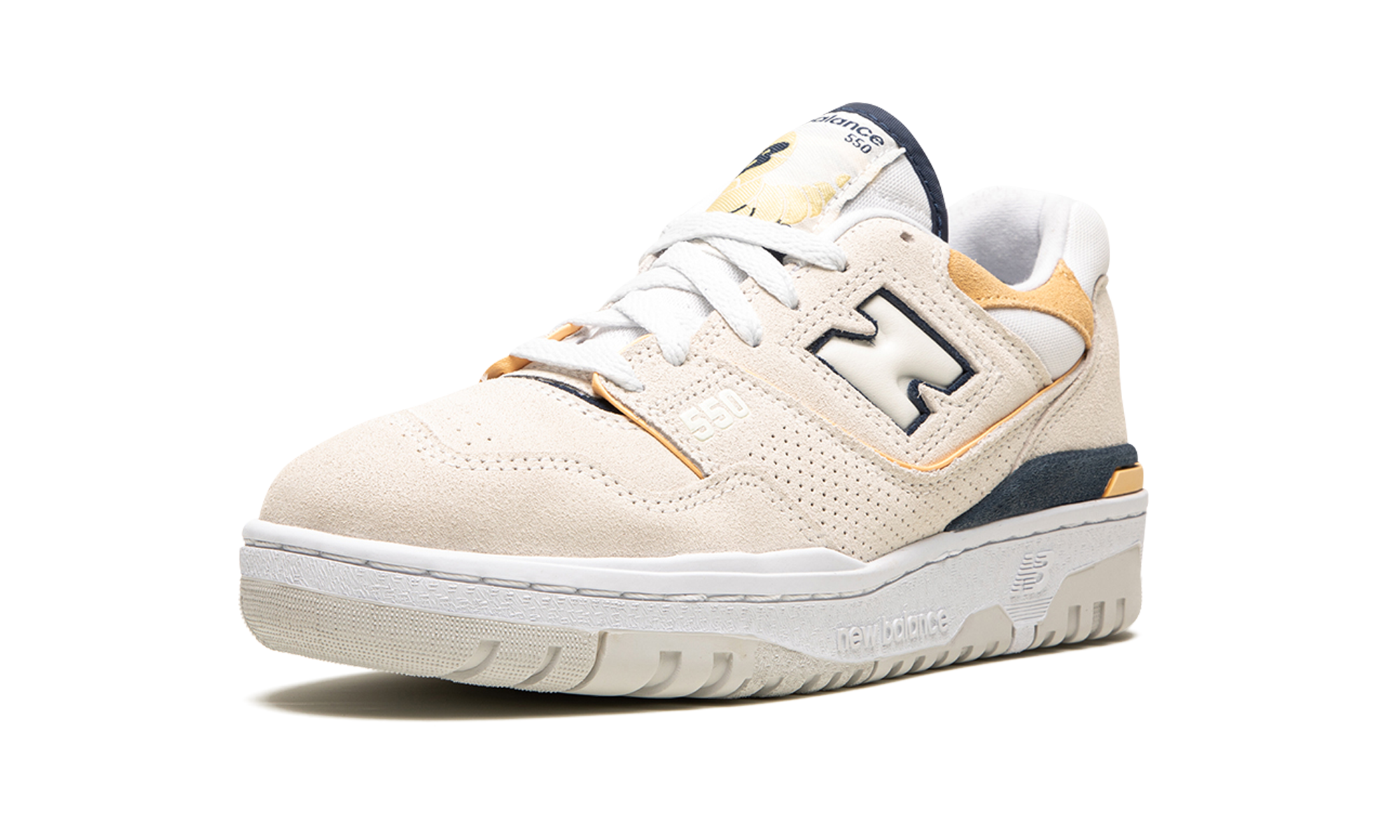 New Balance 550 Sea Salt Navy Raw Sugar