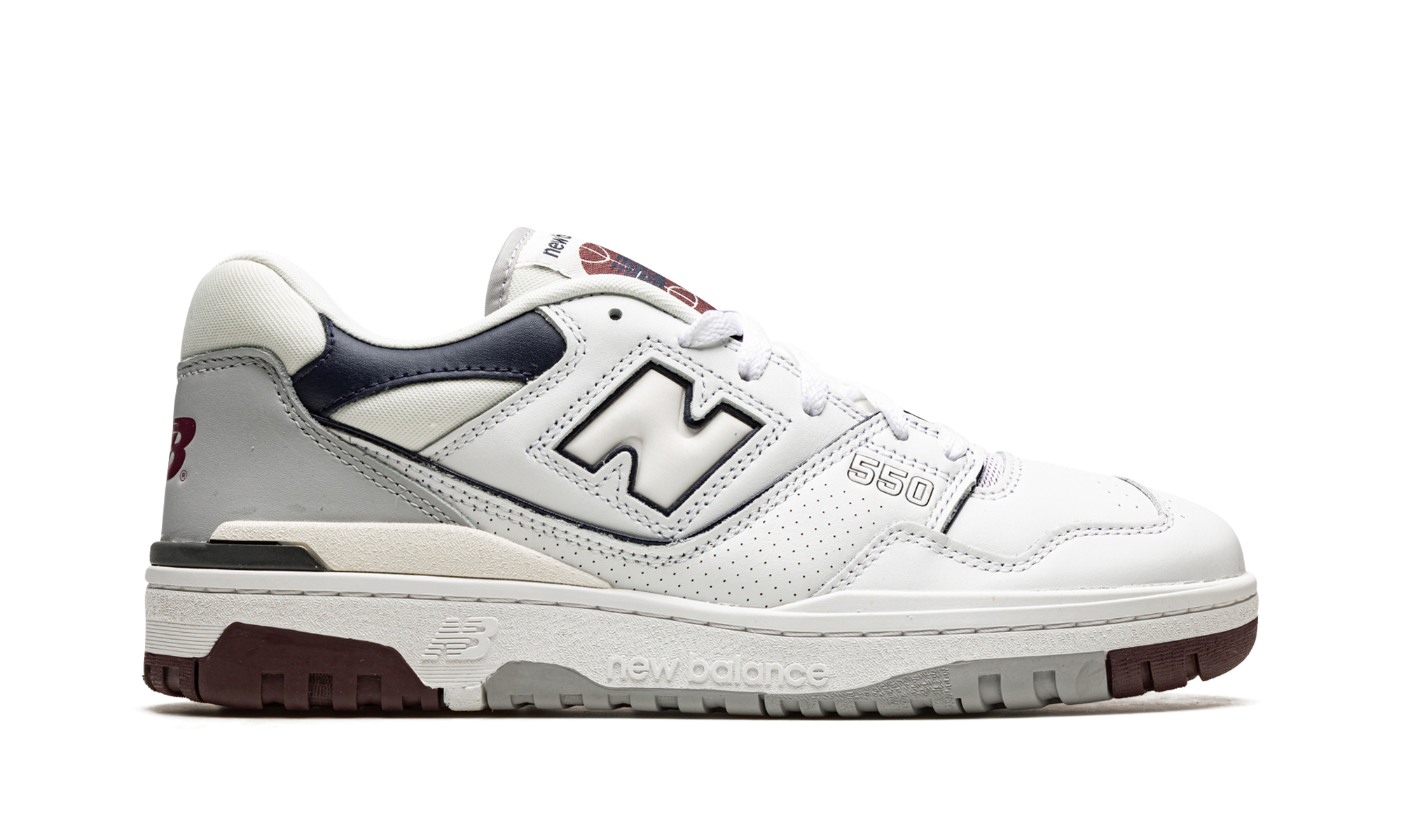 New Balance 550 White Natural Indigo Burgundy
