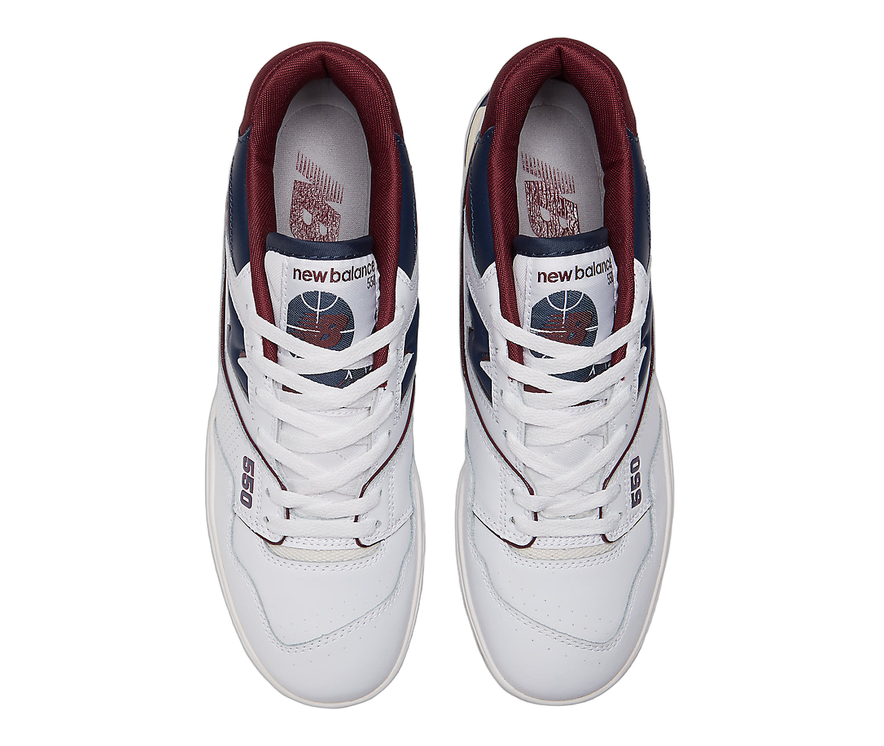 New Balance 550 White Navy NB Burgundy, White/Navy/NB Burgundy (BB550NCD)