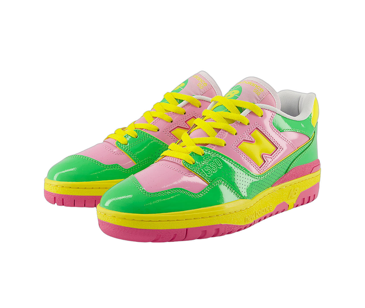 New Balance 550 Y2K Patent Leather Pack Pink Green - Sneak