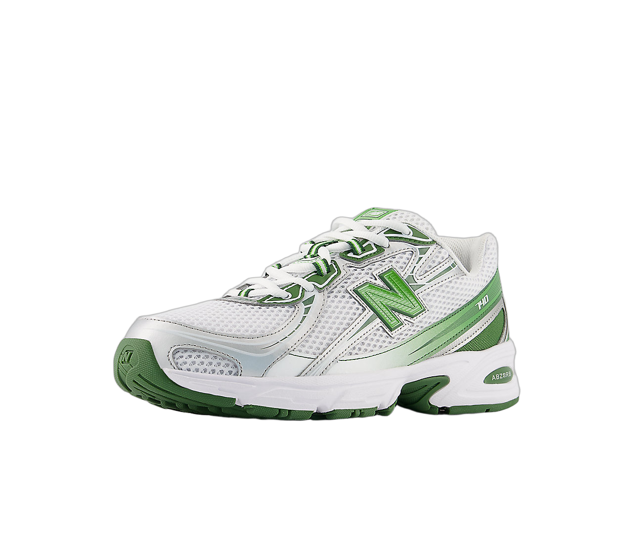 New Balance 740 White Alpine Green Silver Metallic - Sneak
