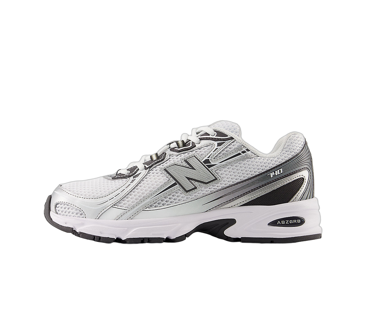 New Balance 740 White Metallic Silver Black - Sneak