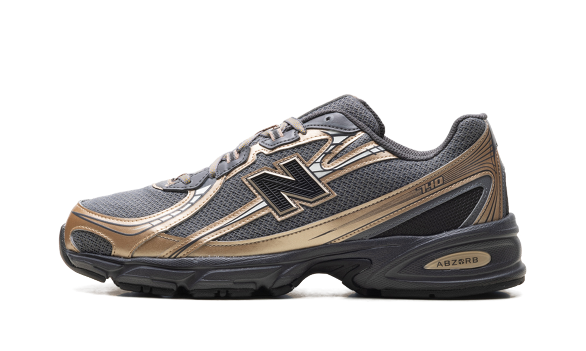 New Balance 740v2 Black Castlerock Gold Metallic