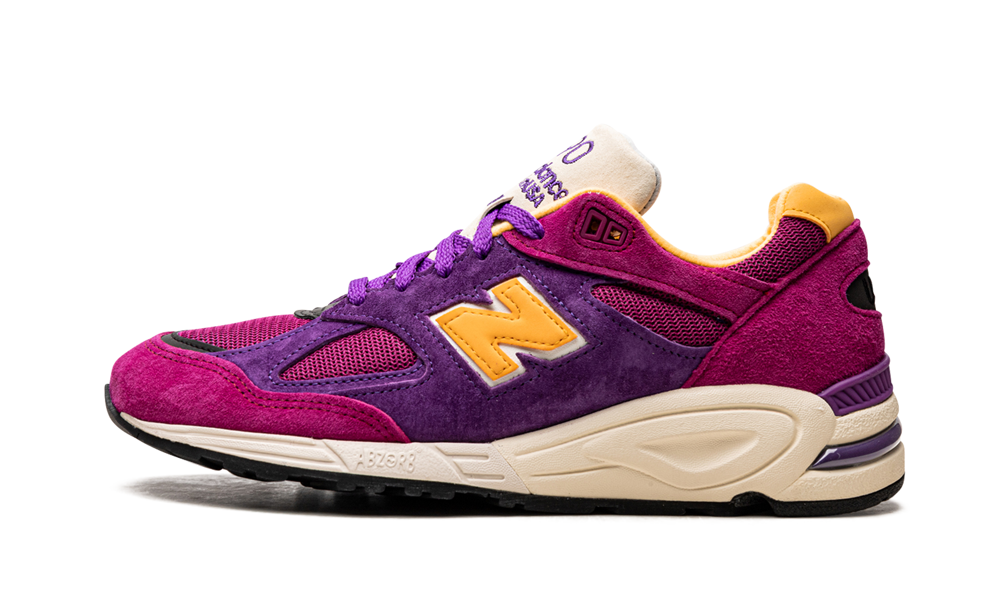New Balance 990v2 MiUSA Teddy Santis Purple Yellow