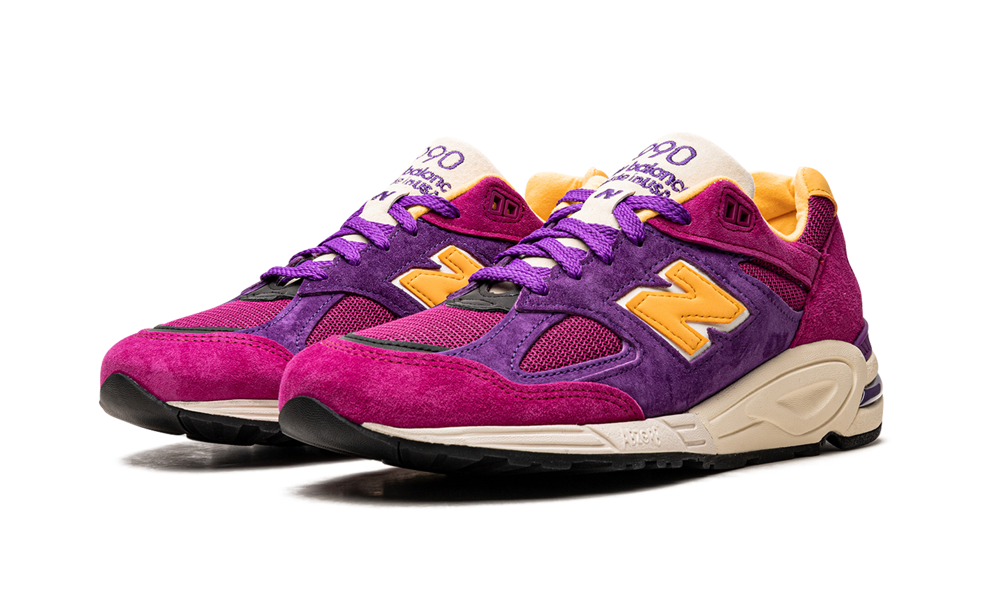 New Balance 990v2 MiUSA Teddy Santis Purple Yellow