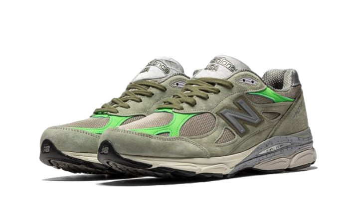 New Balance 990v3 MiUSA Patta Keep Your Family Close, Olive/Bright Green (M990PP3)