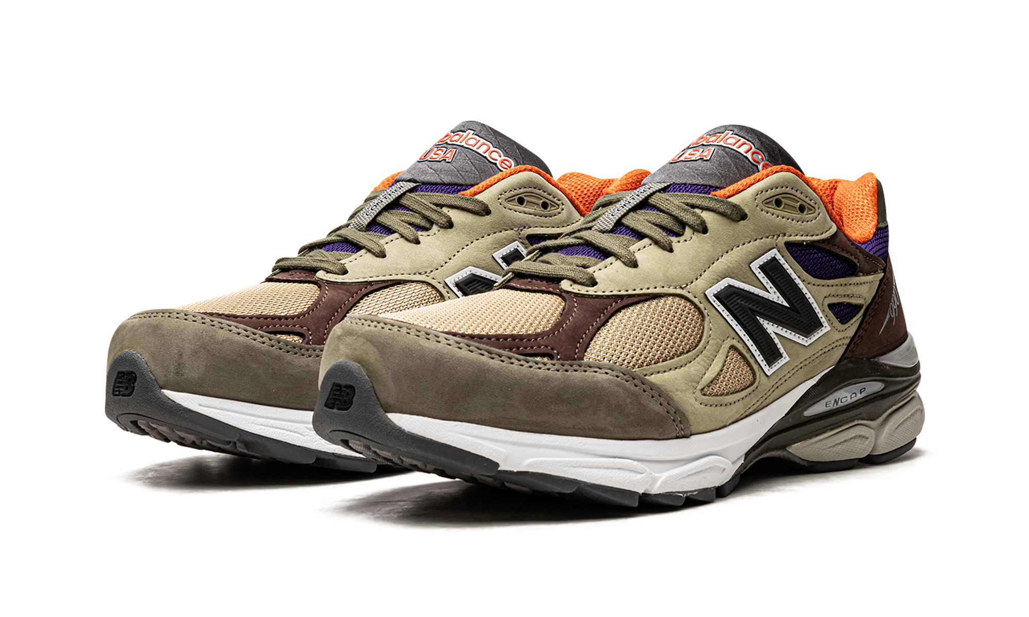 New Balance 990v3 MiUSA Teddy Santis Khaki Orange