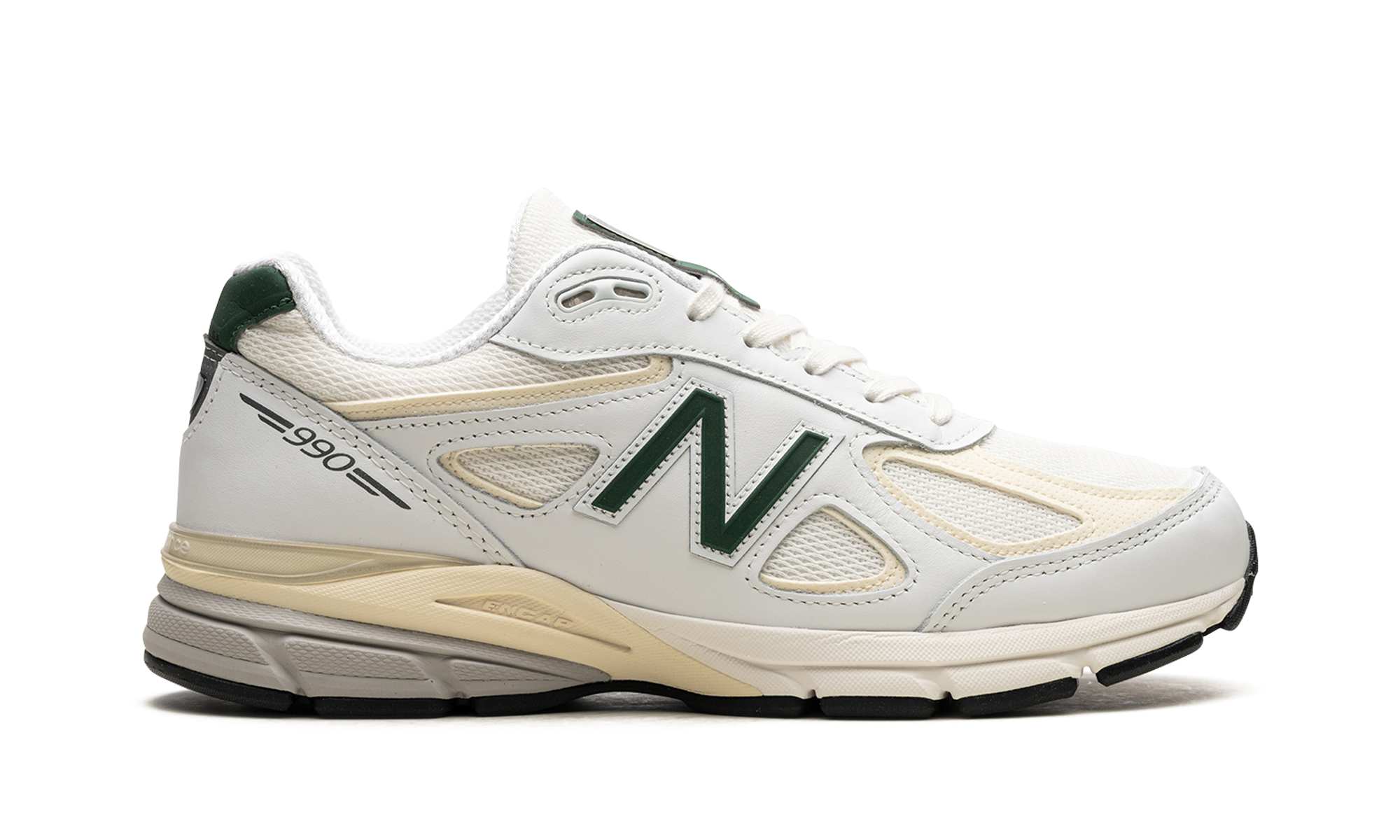 New Balance 990v4 MiUSA White Green
