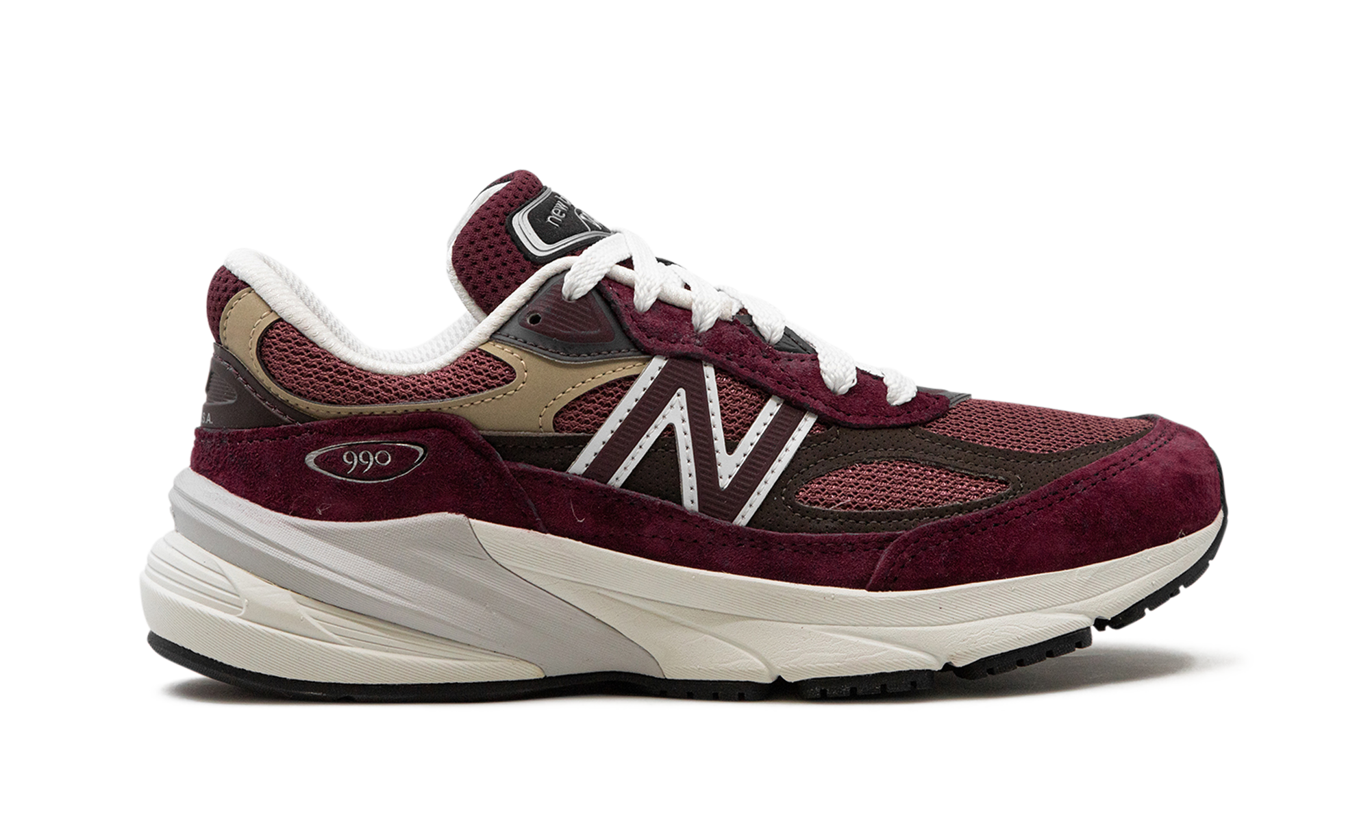 New Balance 990v6 MiUSA Teddy Santis Burgundy Tan