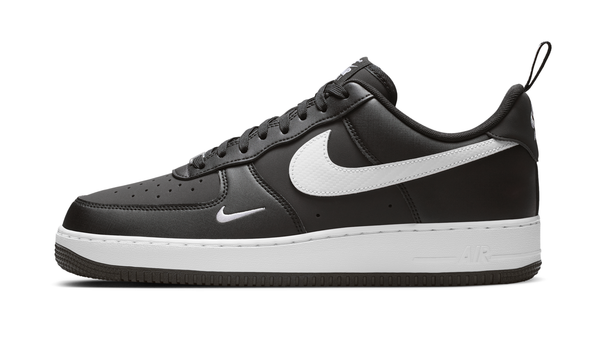 Nike Air Force 1 07 Lv8 Carbon Fiber Swoosh Black White