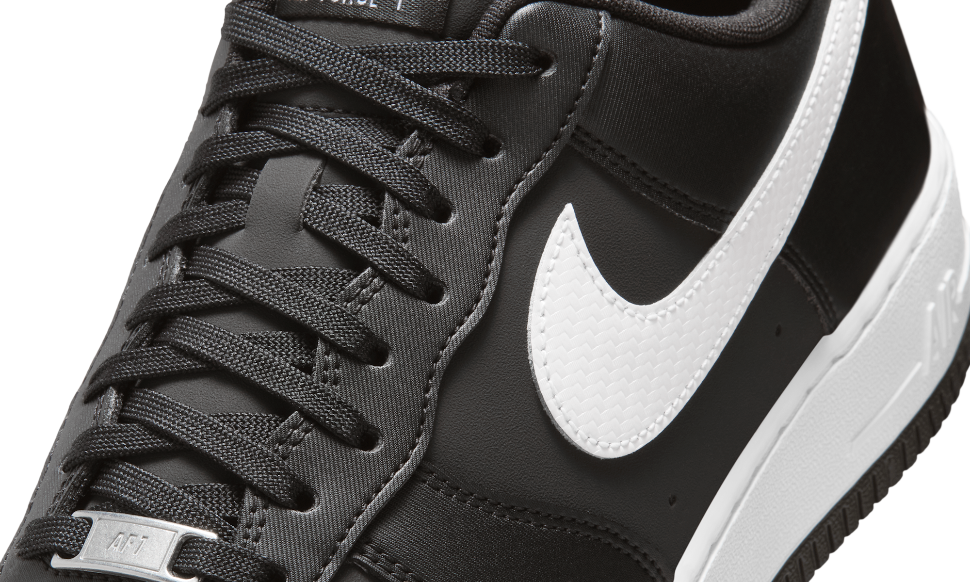 Nike Air Force 1 07 Lv8 Carbon Fiber Swoosh Black White