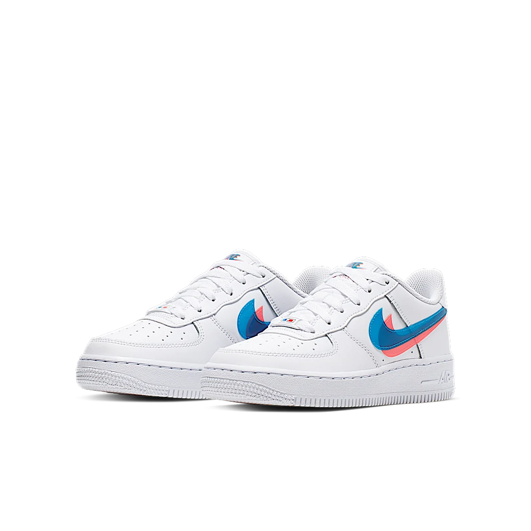 Nike Air Force 1 Low 3D Glasses, White/Bright Crimson-Blue Hero (BV2551-100)