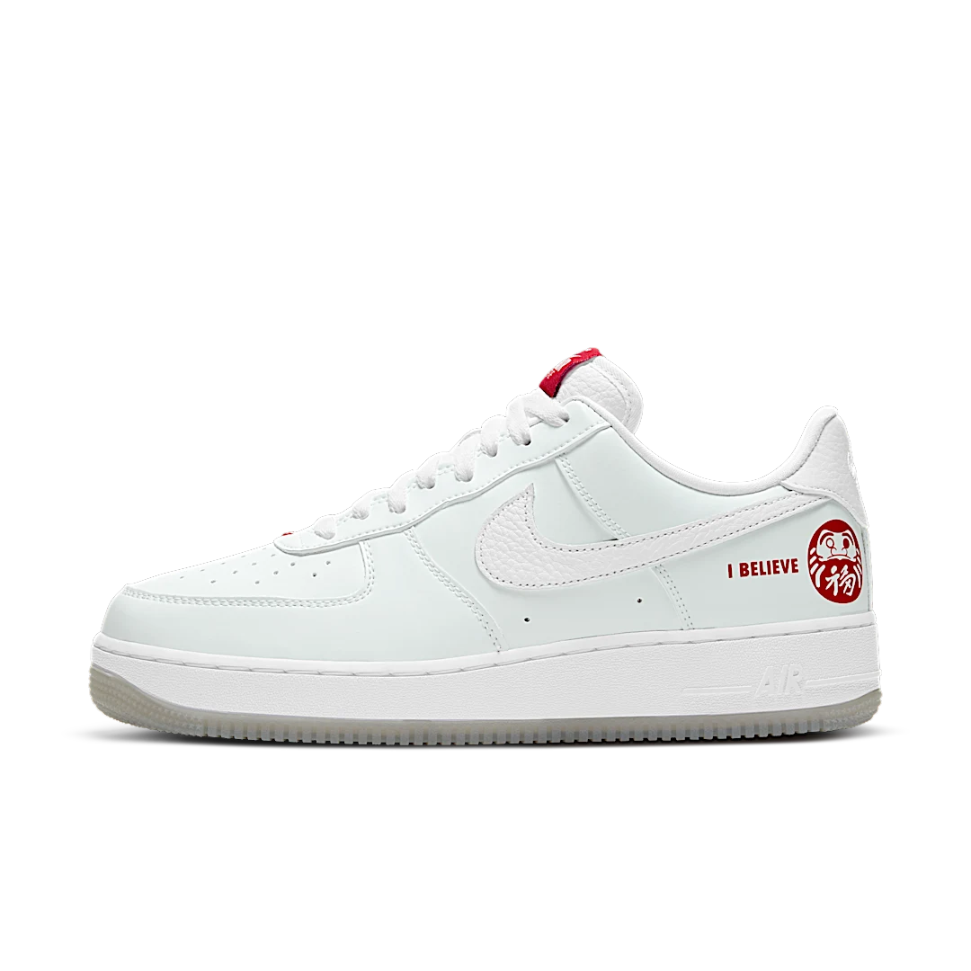 Nike Air Force 1 Low Daruma I Believe, White/White-University Red (DD9941-100)