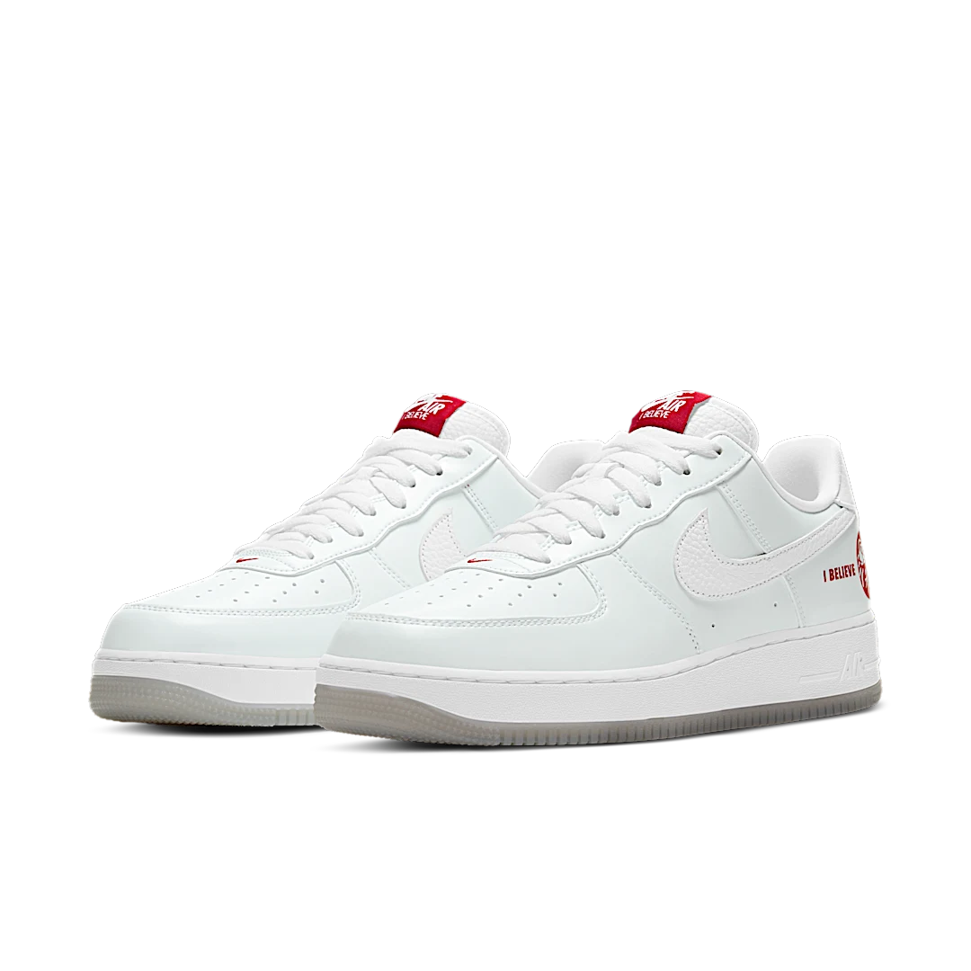 Nike Air Force 1 Low Daruma I Believe, White/White-University Red (DD9941-100)