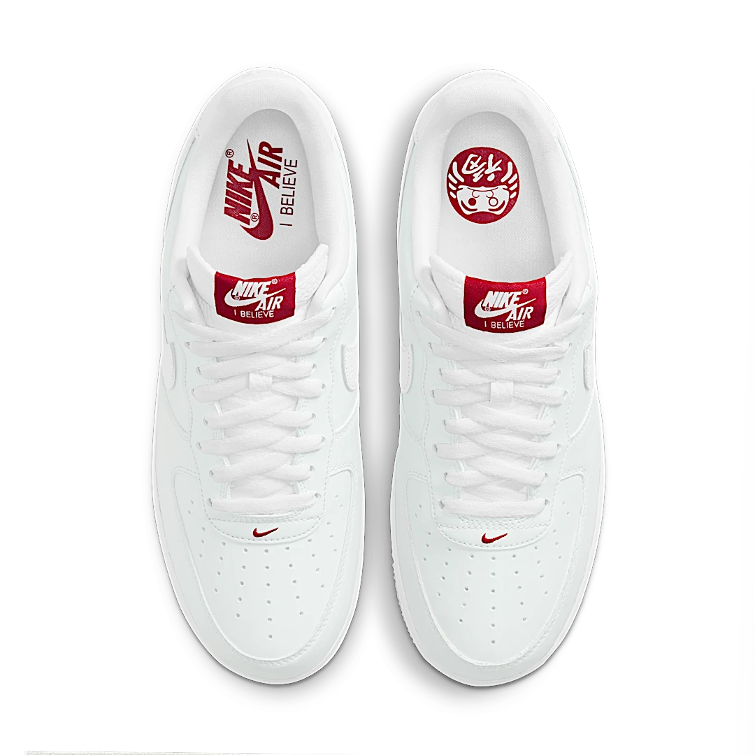 Nike Air Force 1 Low Daruma I Believe, White/White-University Red (DD9941-100)