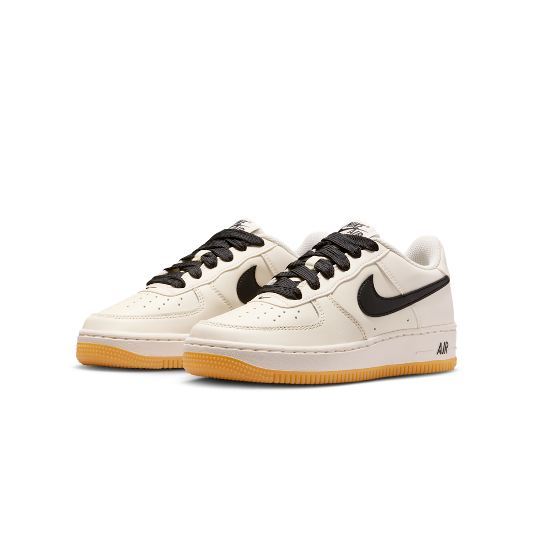 Nike Air Force 1 Low LV8 Soft Pearl Gum Black, Soft Pearl/Gum Light Brown/Metallic Silver/Black (HQ1911-002)