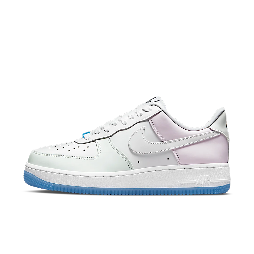 Nike Air Force 1 Low LX UV Reactive, White/Black-White-University Blue (DA8301-100)