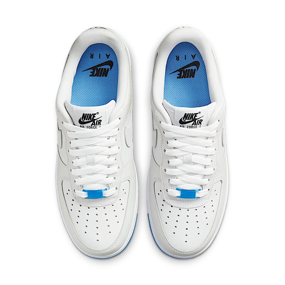 Nike Air Force 1 Low LX UV Reactive, White/Black-White-University Blue (DA8301-100)