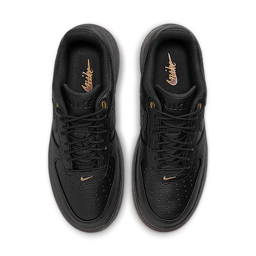 Nike Air Force 1 Low Luxe Black Gum, Black/Black-Bucktan-Gum Yellow (DB4109-001)