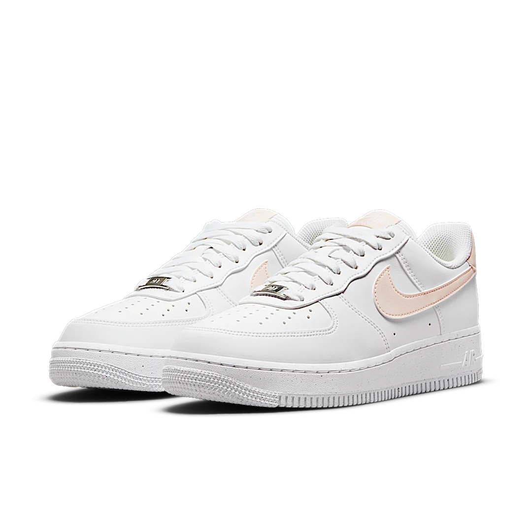 Nike Air Force 1 Low Next Nature White Pale Coral, White/Black-Metallic Silver-Pale Coral (DC9486-100)